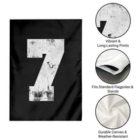 Number 7 Garden Flag Matching 67 Meme 7th Birthday 7 Years - Wonder Print Shop