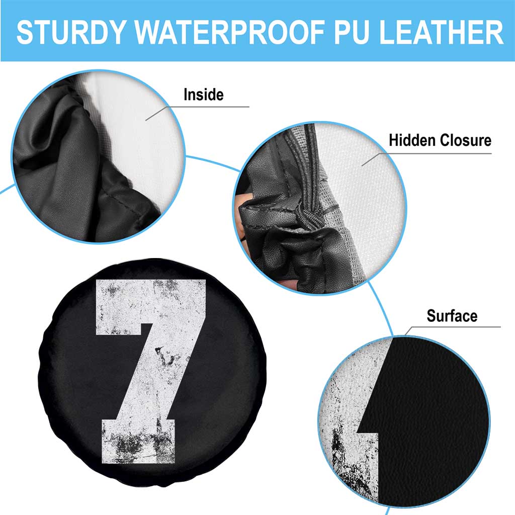 Number 7 Spare Tire Cover Matching 67 Meme 7th Birthday 7 Years - Wonder Print Shop