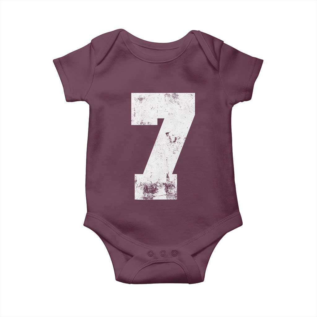 Number 7 Baby Onesie Matching 67 Meme 7th Birthday 7 Years - Wonder Print Shop