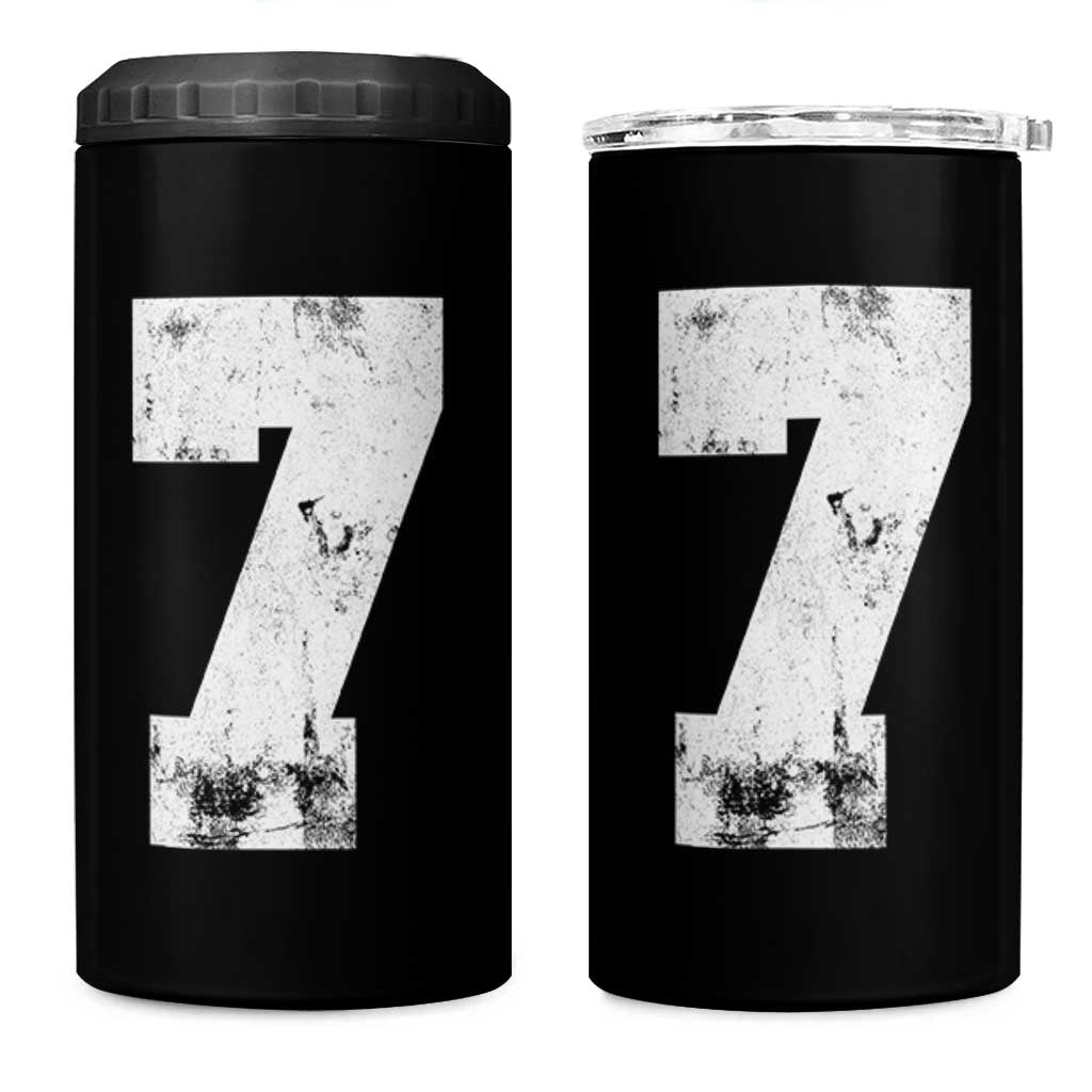 Number 7 4 in 1 Can Cooler Tumbler Matching 67 Meme 7th Birthday 7 Years - Wonder Print Shop