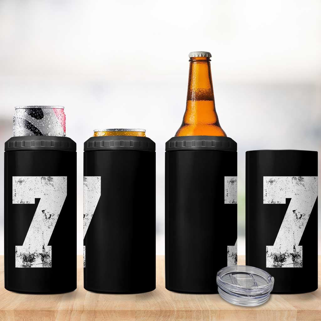 Number 7 4 in 1 Can Cooler Tumbler Matching 67 Meme 7th Birthday 7 Years - Wonder Print Shop