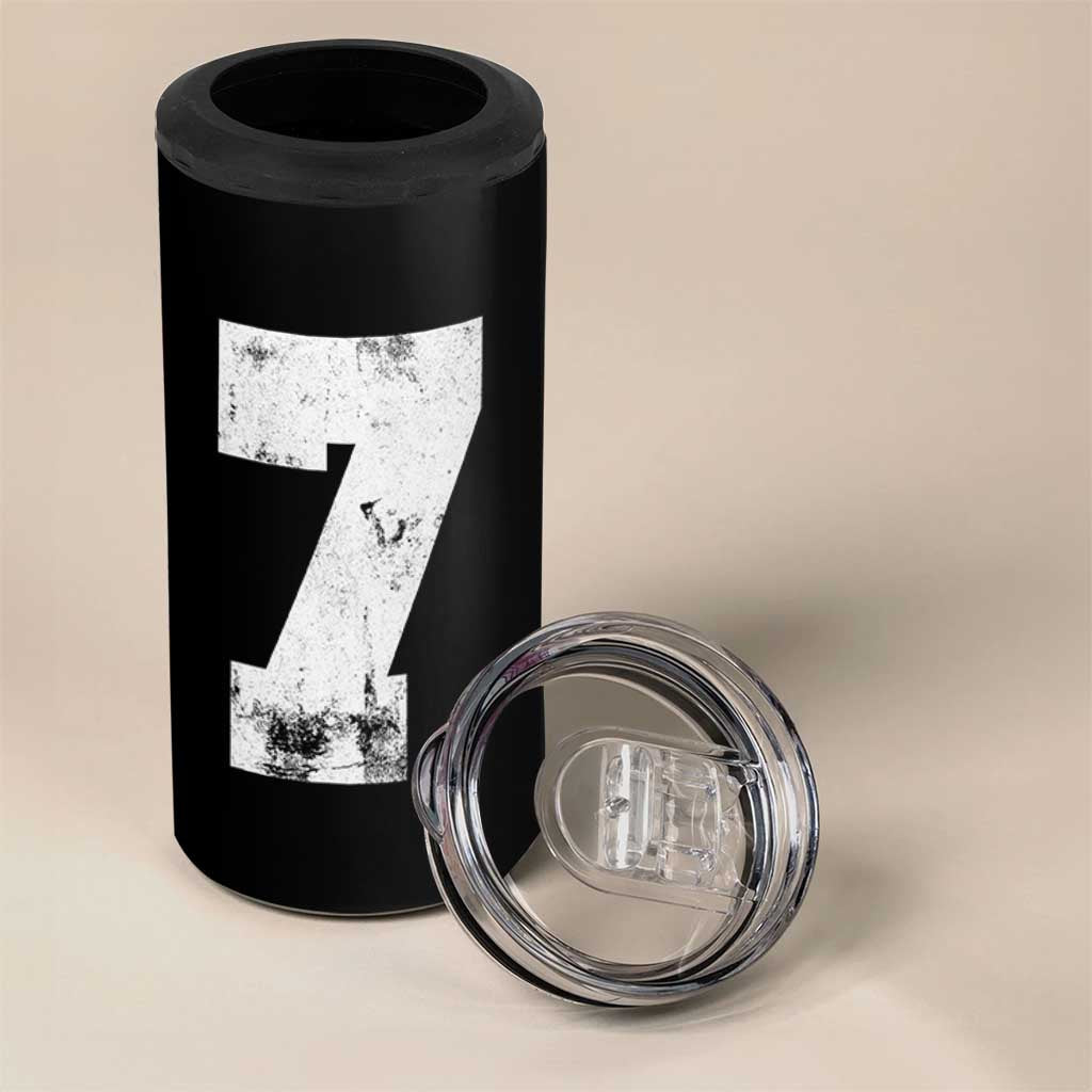 Number 7 4 in 1 Can Cooler Tumbler Matching 67 Meme 7th Birthday 7 Years - Wonder Print Shop