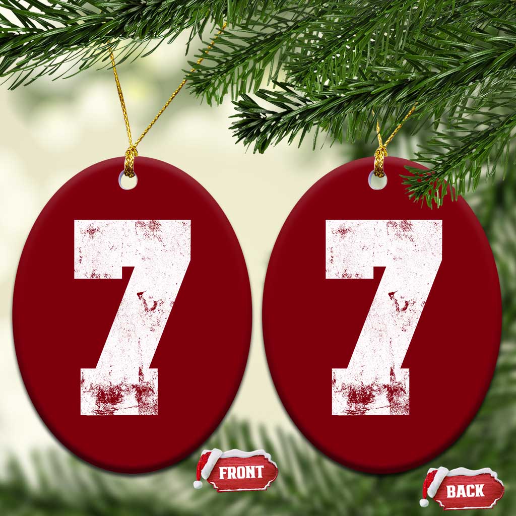 Number 7 Ceramic Ornament Matching 67 Meme 7th Birthday 7 Years - Wonder Print Shop