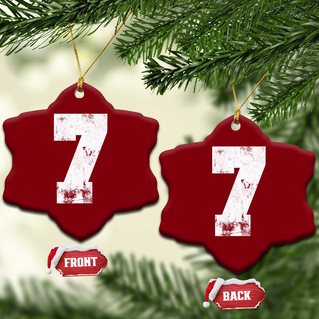 Number 7 Ceramic Ornament Matching 67 Meme 7th Birthday 7 Years - Wonder Print Shop