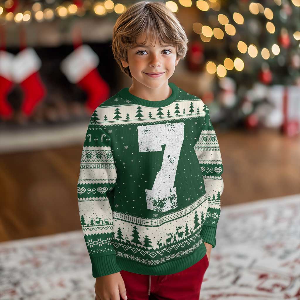 Number 7 Ugly Christmas Sweater Matching 67 Meme 7th Birthday 7 Years - Wonder Print Shop