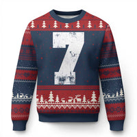 Number 7 Ugly Christmas Sweater Matching 67 Meme 7th Birthday 7 Years - Wonder Print Shop