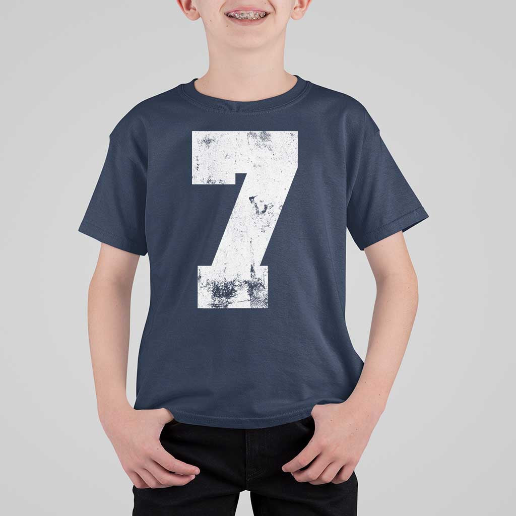 Number 7 T Shirt For Kid Matching 67 Meme 7th Birthday 7 Years - Wonder Print Shop