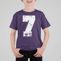 Number 7 T Shirt For Kid Matching 67 Meme 7th Birthday 7 Years - Wonder Print Shop
