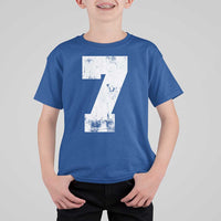 Number 7 T Shirt For Kid Matching 67 Meme 7th Birthday 7 Years - Wonder Print Shop