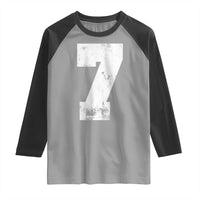 Number 7 Raglan Shirt Matching 67 Meme 7th Birthday 7 Years - Wonder Print Shop