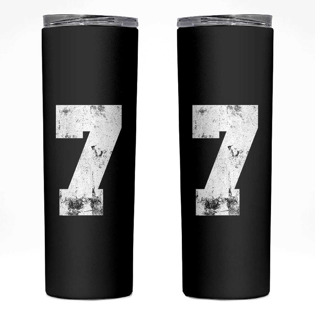 Number 7 Skinny Tumbler Matching 67 Meme 7th Birthday 7 Years - Wonder Print Shop