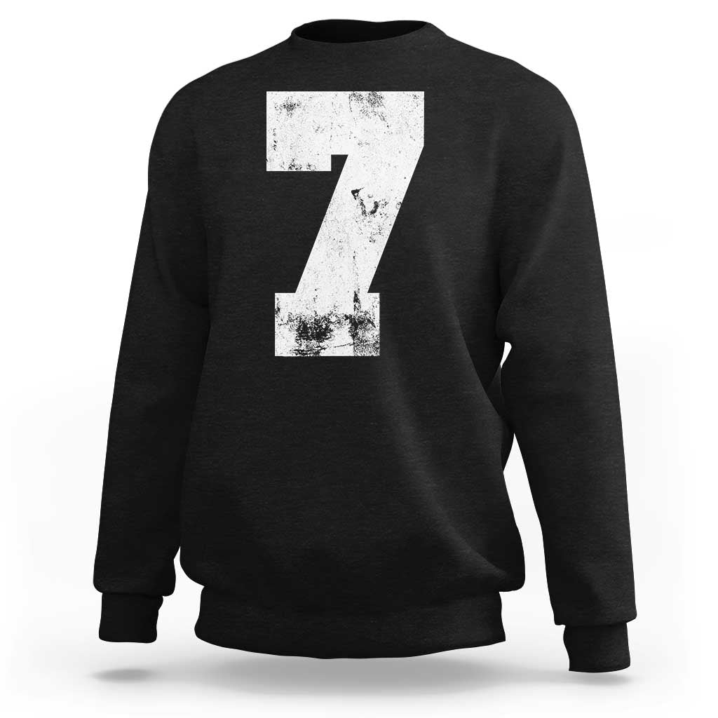 Number 7 Sweatshirt Matching 67 Meme 7th Birthday 7 Years - Wonder Print Shop