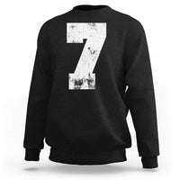 Number 7 Sweatshirt Matching 67 Meme 7th Birthday 7 Years - Wonder Print Shop