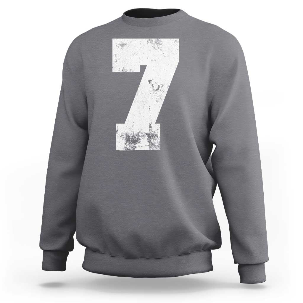 Number 7 Sweatshirt Matching 67 Meme 7th Birthday 7 Years - Wonder Print Shop