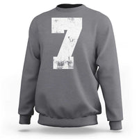 Number 7 Sweatshirt Matching 67 Meme 7th Birthday 7 Years - Wonder Print Shop