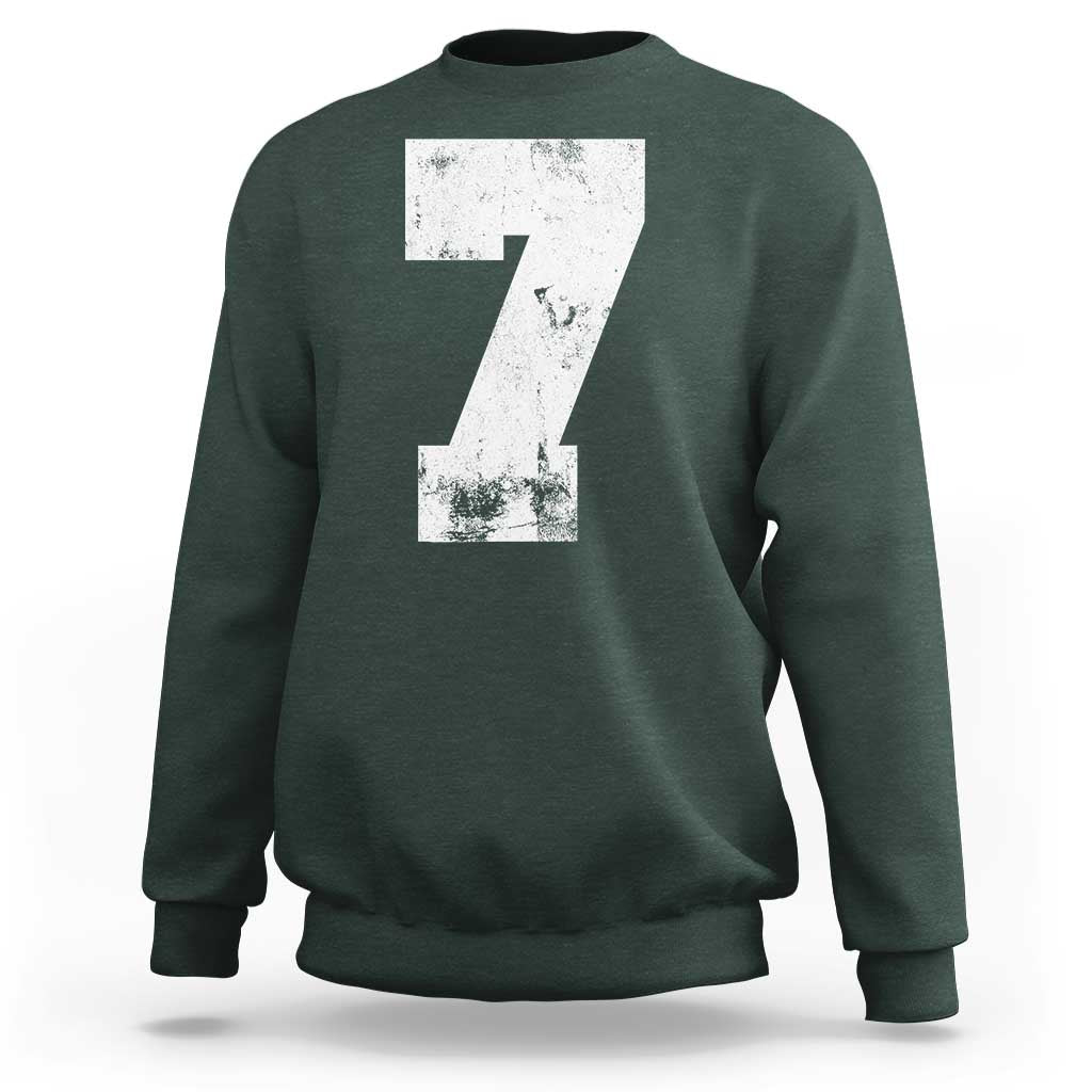 Number 7 Sweatshirt Matching 67 Meme 7th Birthday 7 Years - Wonder Print Shop