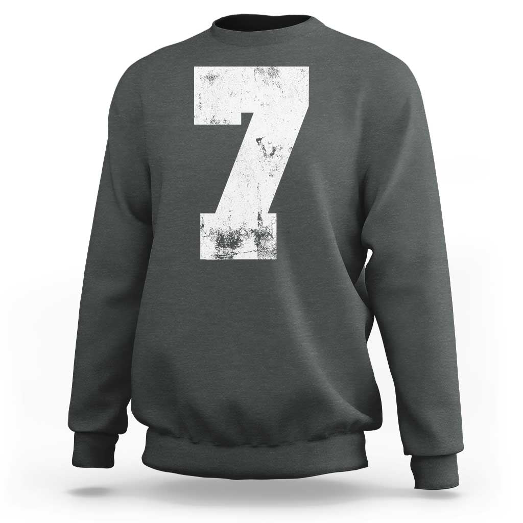 Number 7 Sweatshirt Matching 67 Meme 7th Birthday 7 Years - Wonder Print Shop