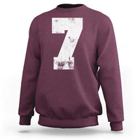 Number 7 Sweatshirt Matching 67 Meme 7th Birthday 7 Years - Wonder Print Shop