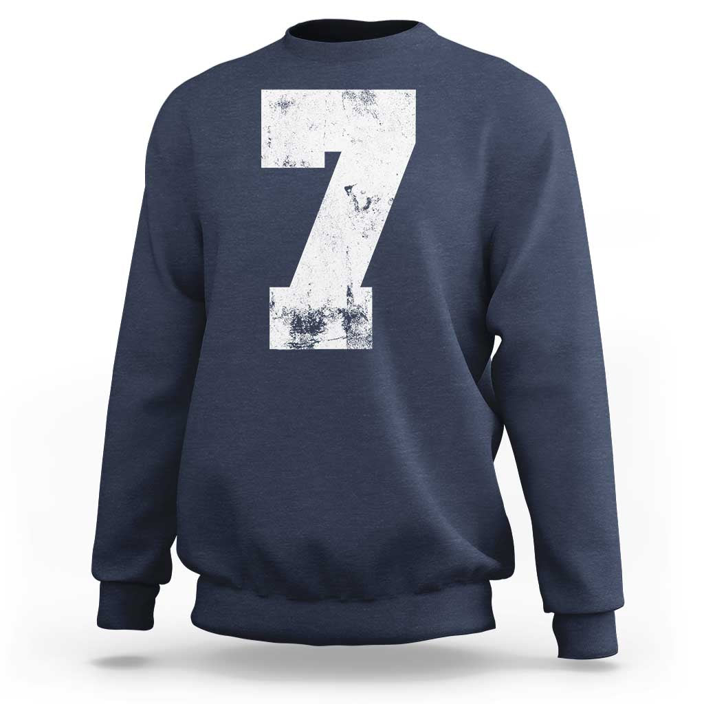 Number 7 Sweatshirt Matching 67 Meme 7th Birthday 7 Years - Wonder Print Shop