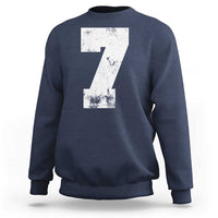 Number 7 Sweatshirt Matching 67 Meme 7th Birthday 7 Years - Wonder Print Shop