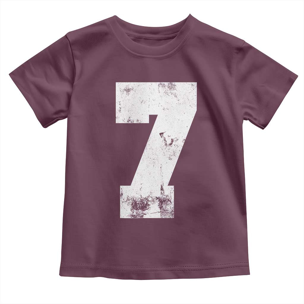 Number 7 Toddler T Shirt Matching 67 Meme 7th Birthday 7 Years - Wonder Print Shop