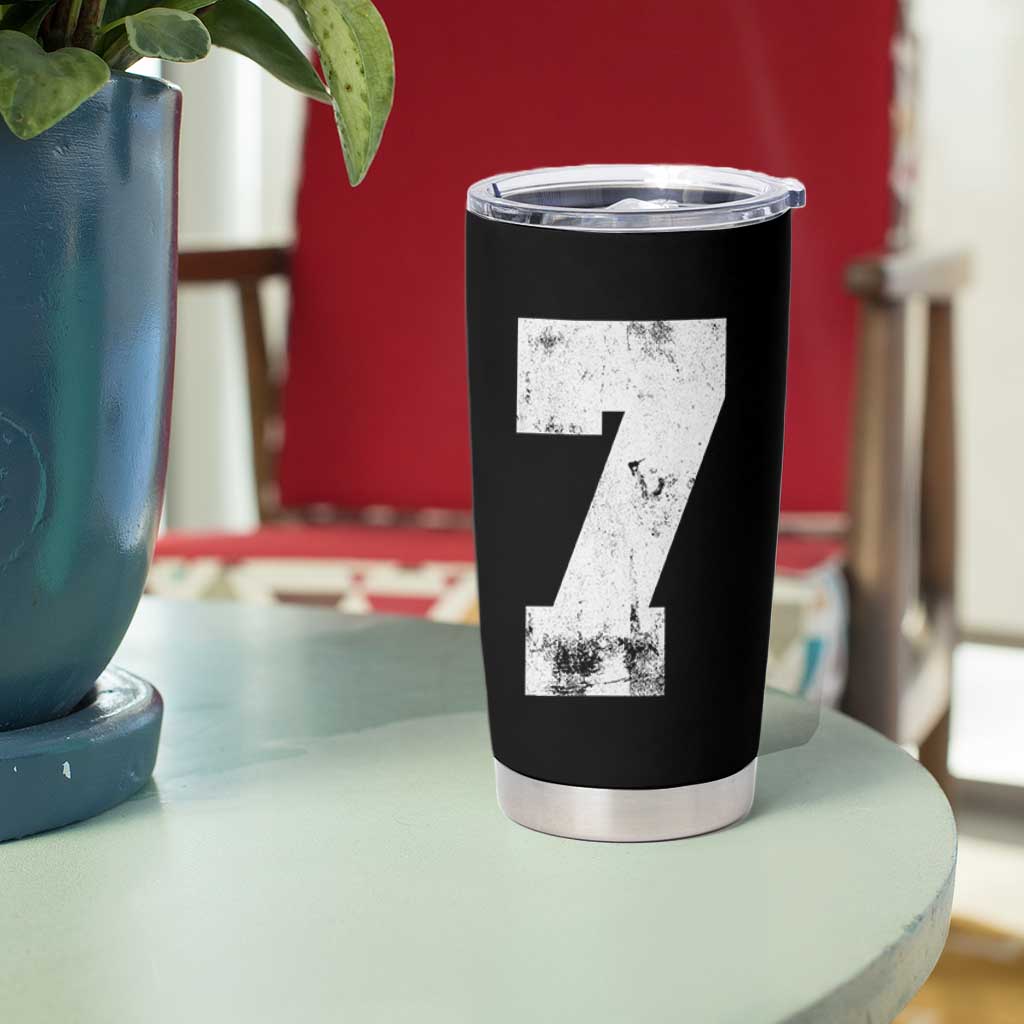 Number 7 Tumbler Cup Matching 67 Meme 7th Birthday 7 Years - Wonder Print Shop