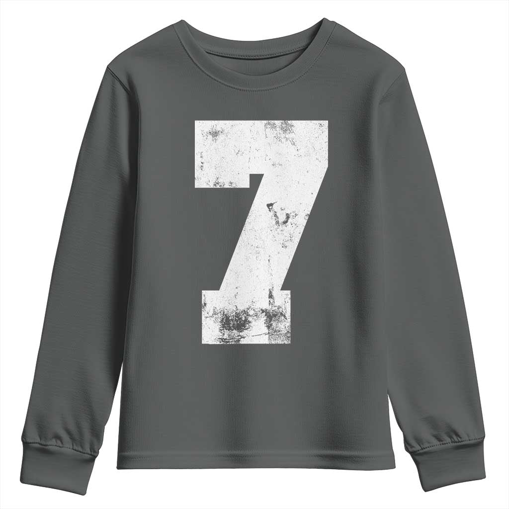 Number 7 Youth Sweatshirt Matching 67 Meme 7th Birthday 7 Years - Wonder Print Shop