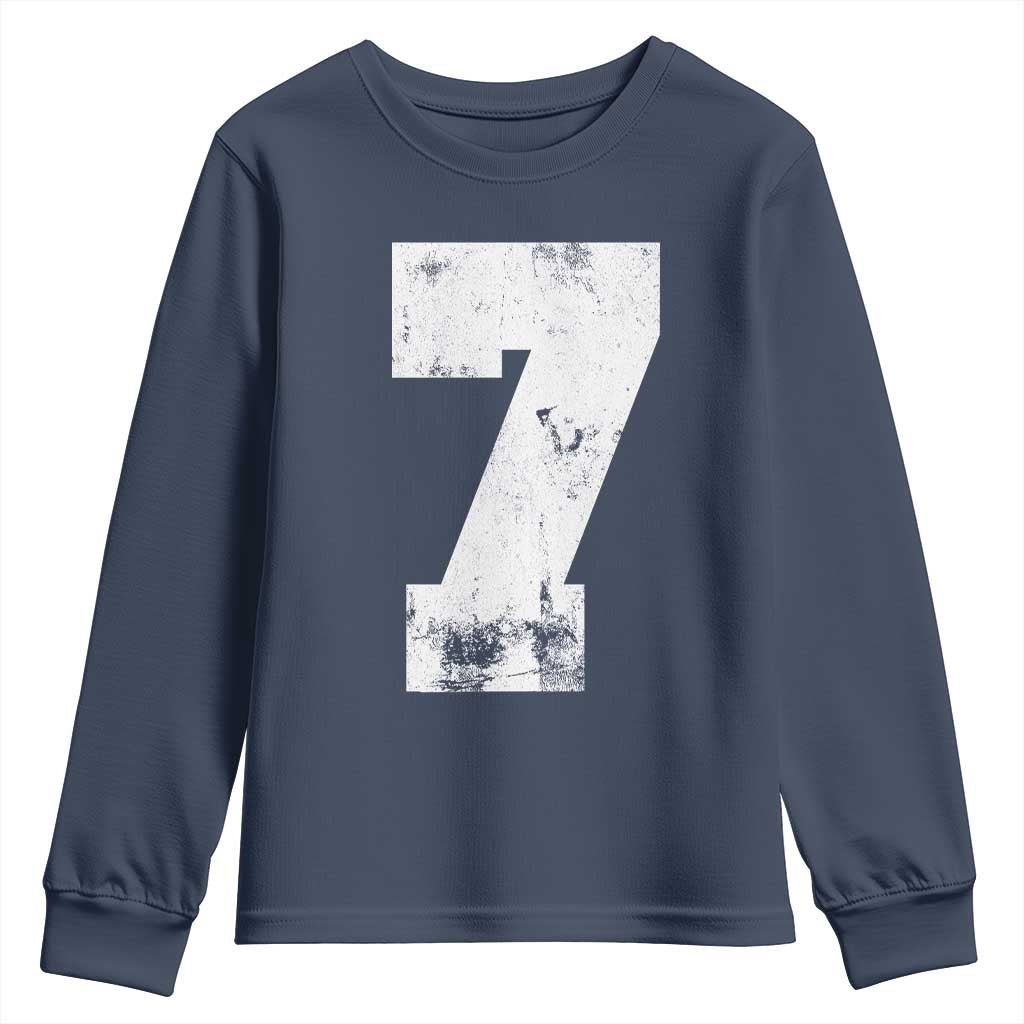 Number 7 Youth Sweatshirt Matching 67 Meme 7th Birthday 7 Years - Wonder Print Shop