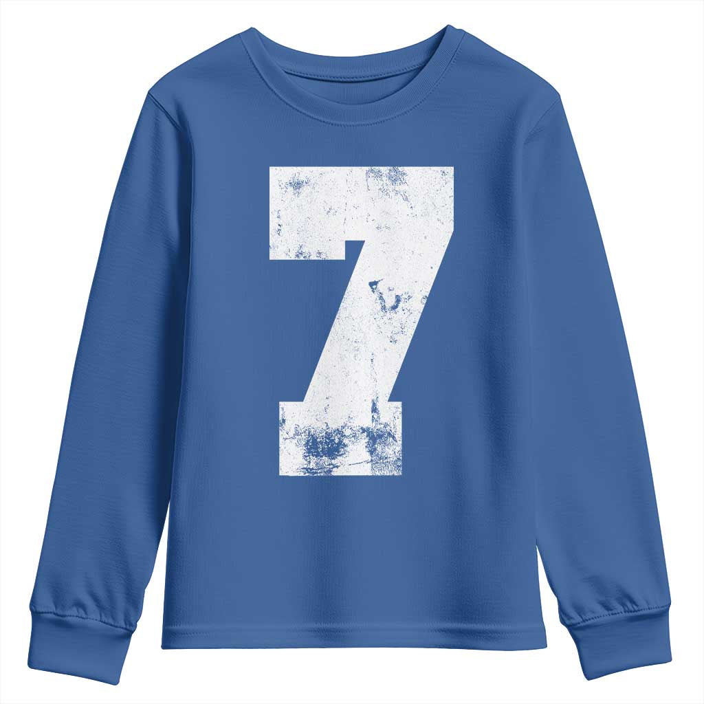 Number 7 Youth Sweatshirt Matching 67 Meme 7th Birthday 7 Years - Wonder Print Shop