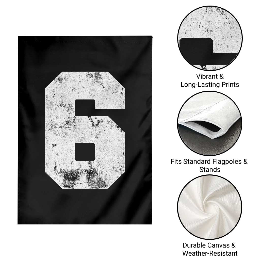 Number 6 Garden Flag Matching 67 Meme 6th Birthday 6 Years - Wonder Print Shop