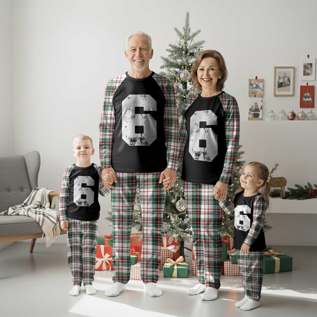 Number 6 Plaid Pajama Set Matching 67 Meme 6th Birthday 6 Years - Wonder Print Shop