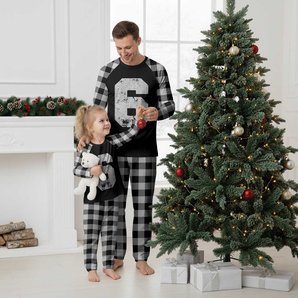 Number 6 Plaid Pajama Set Matching 67 Meme 6th Birthday 6 Years - Wonder Print Shop