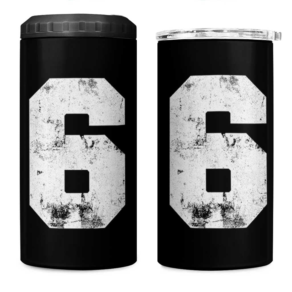 Number 6 4 in 1 Can Cooler Tumbler Matching 67 Meme 6th Birthday 6 Years - Wonder Print Shop