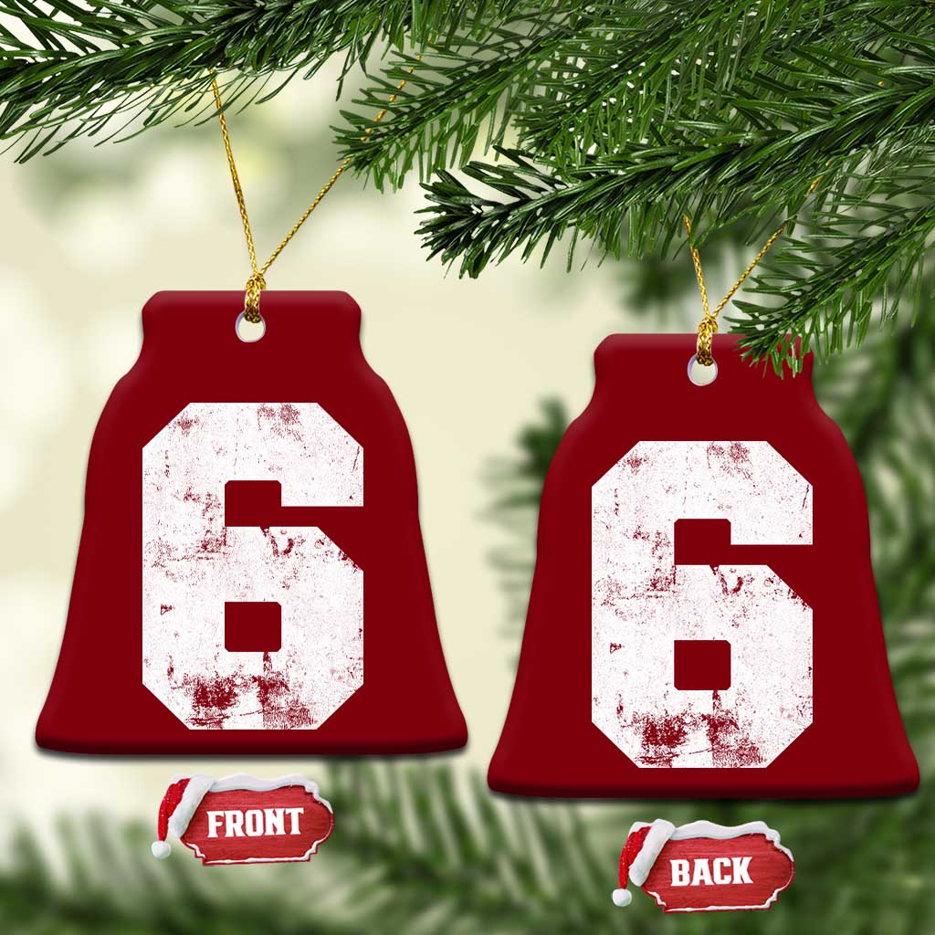 Number 6 Ceramic Ornament Matching 67 Meme 6th Birthday 6 Years - Wonder Print Shop