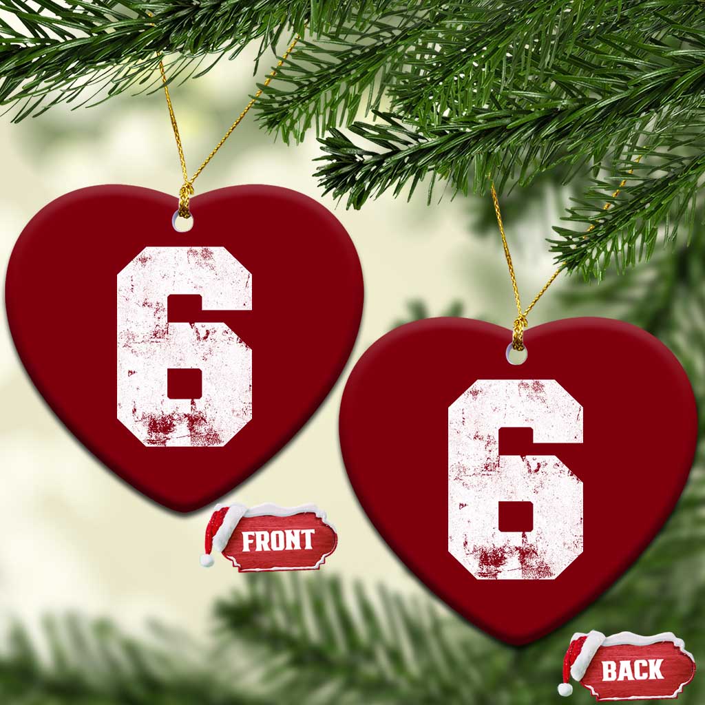 Number 6 Ceramic Ornament Matching 67 Meme 6th Birthday 6 Years - Wonder Print Shop