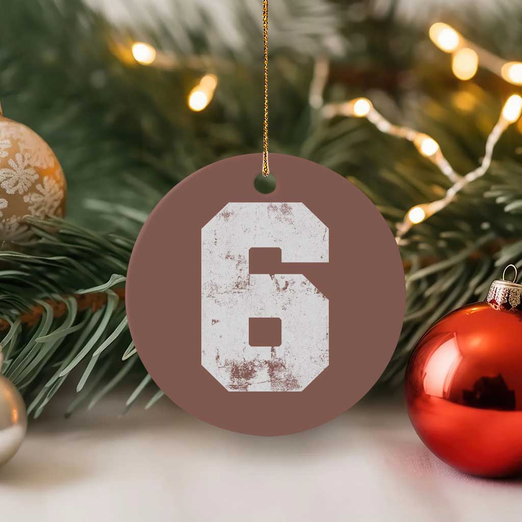 Number 6 Ceramic Ornament Matching 67 Meme 6th Birthday 6 Years - Wonder Print Shop