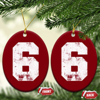 Number 6 Ceramic Ornament Matching 67 Meme 6th Birthday 6 Years - Wonder Print Shop