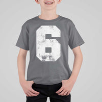 Number 6 T Shirt For Kid Matching 67 Meme 6th Birthday 6 Years - Wonder Print Shop