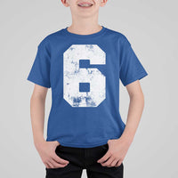 Number 6 T Shirt For Kid Matching 67 Meme 6th Birthday 6 Years - Wonder Print Shop