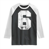 Number 6 Raglan Shirt Matching 67 Meme 6th Birthday 6 Years - Wonder Print Shop