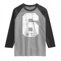 Number 6 Raglan Shirt Matching 67 Meme 6th Birthday 6 Years - Wonder Print Shop