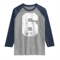 Number 6 Raglan Shirt Matching 67 Meme 6th Birthday 6 Years - Wonder Print Shop