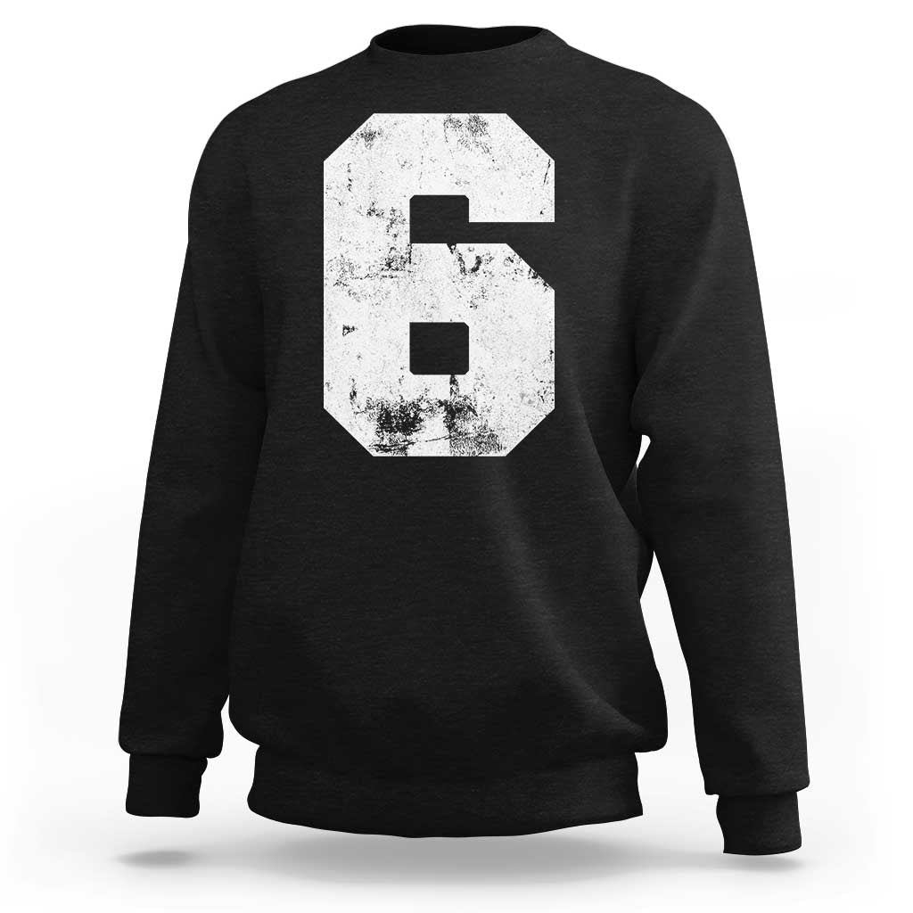 Number 6 Sweatshirt Matching 67 Meme 6th Birthday 6 Years - Wonder Print Shop