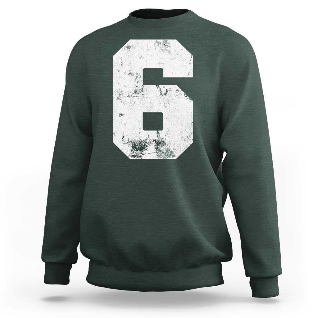Number 6 Sweatshirt Matching 67 Meme 6th Birthday 6 Years - Wonder Print Shop