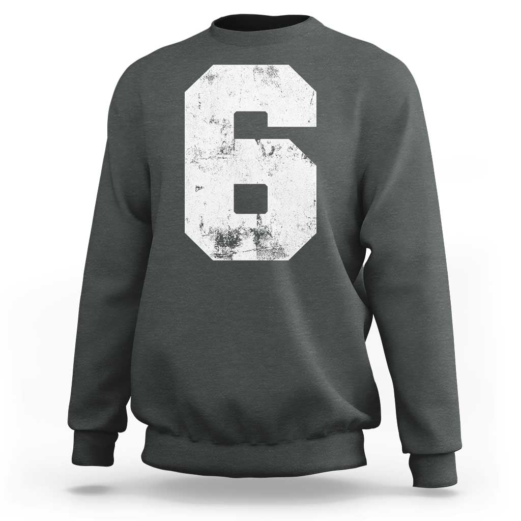 Number 6 Sweatshirt Matching 67 Meme 6th Birthday 6 Years - Wonder Print Shop