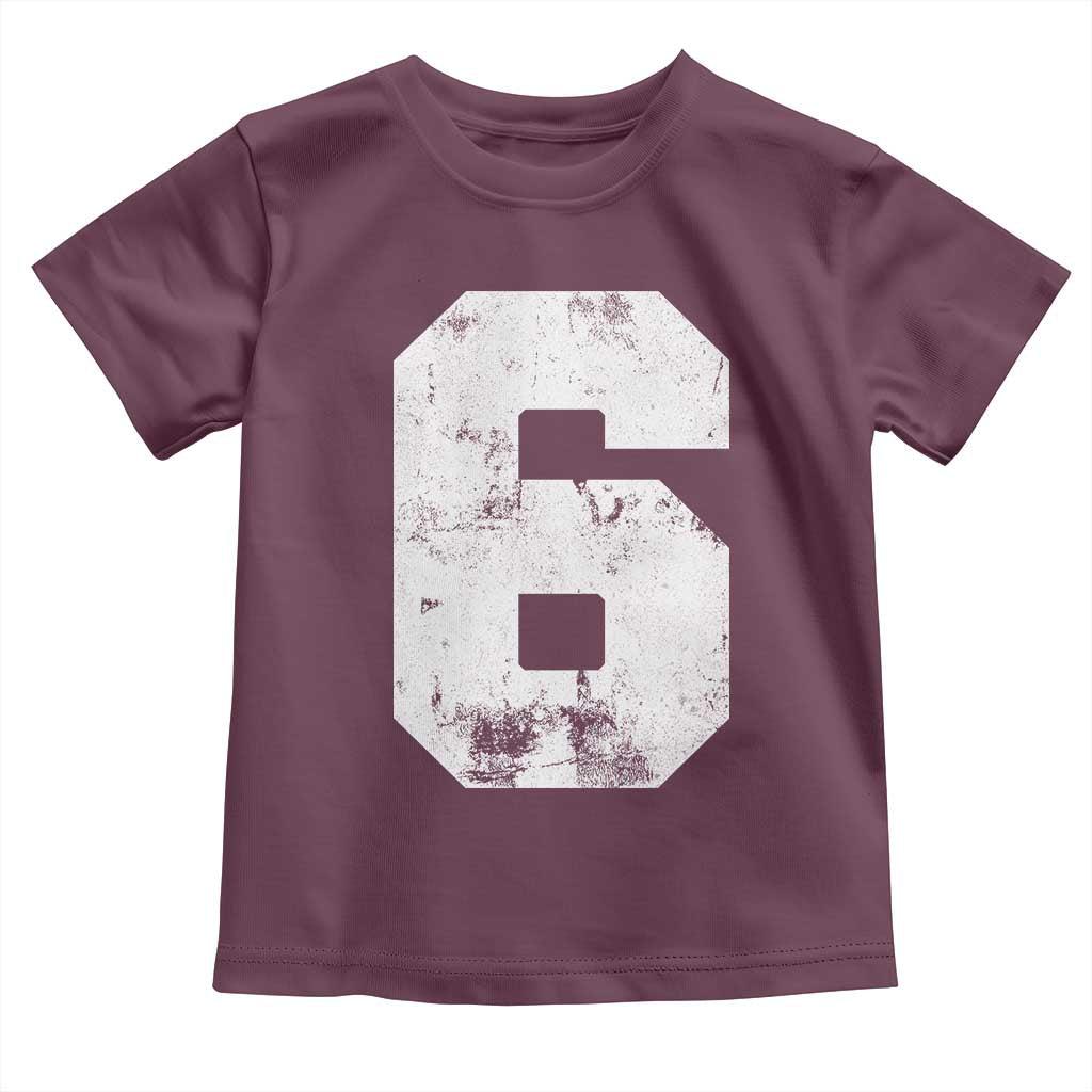 Number 6 Toddler T Shirt Matching 67 Meme 6th Birthday 6 Years - Wonder Print Shop