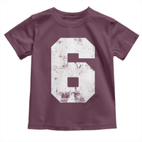 Number 6 Toddler T Shirt Matching 67 Meme 6th Birthday 6 Years - Wonder Print Shop