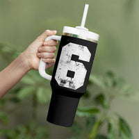 Number 6 Tumbler With Handle Matching 67 Meme 6th Birthday 6 Years - Wonder Print Shop