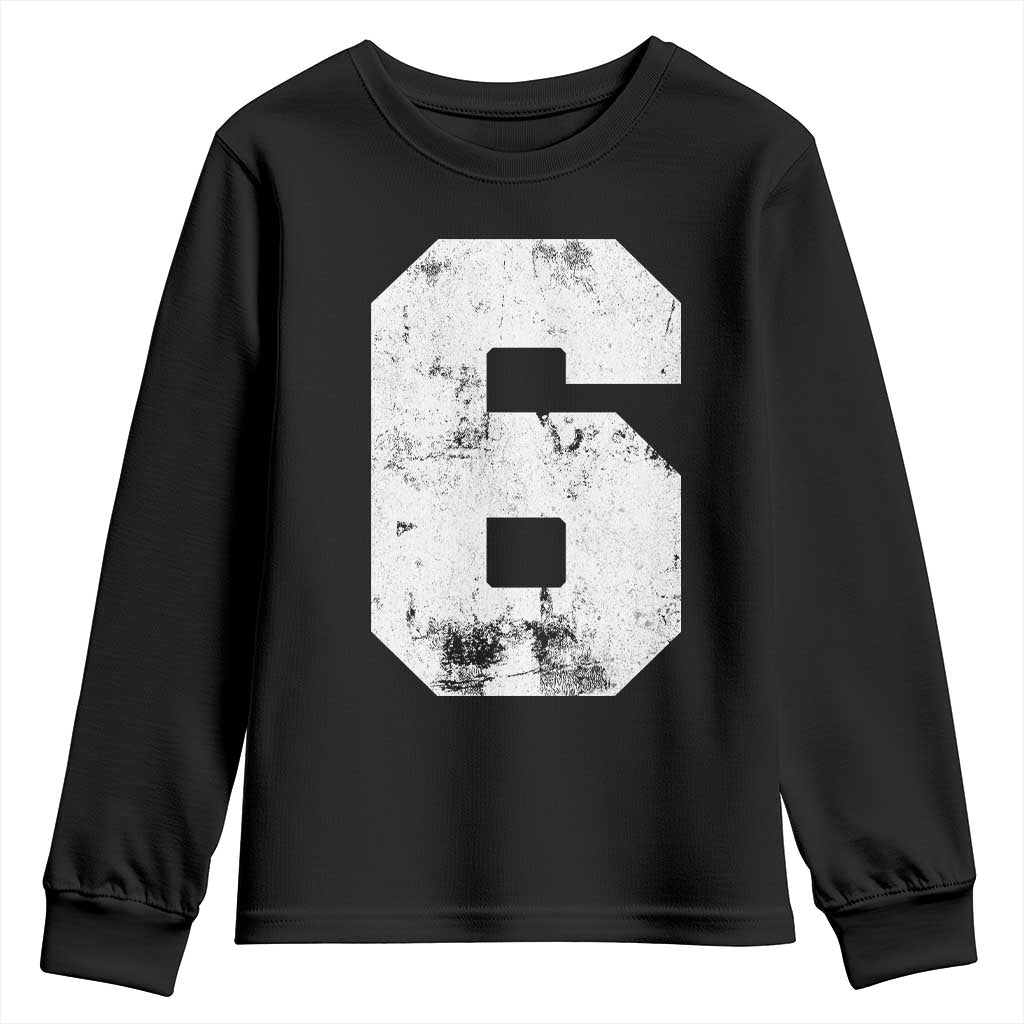 Number 6 Youth Sweatshirt Matching 67 Meme 6th Birthday 6 Years - Wonder Print Shop