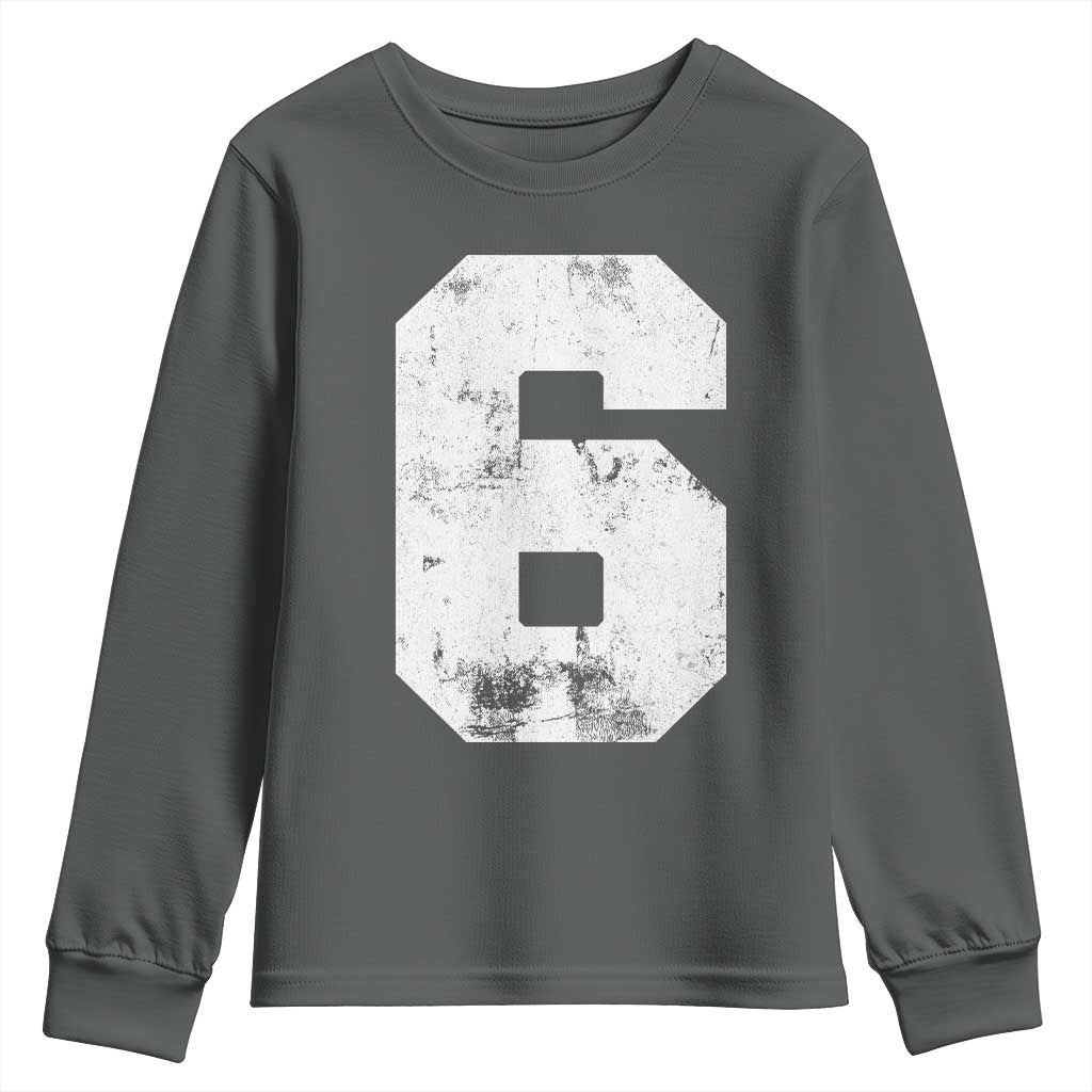 Number 6 Youth Sweatshirt Matching 67 Meme 6th Birthday 6 Years - Wonder Print Shop